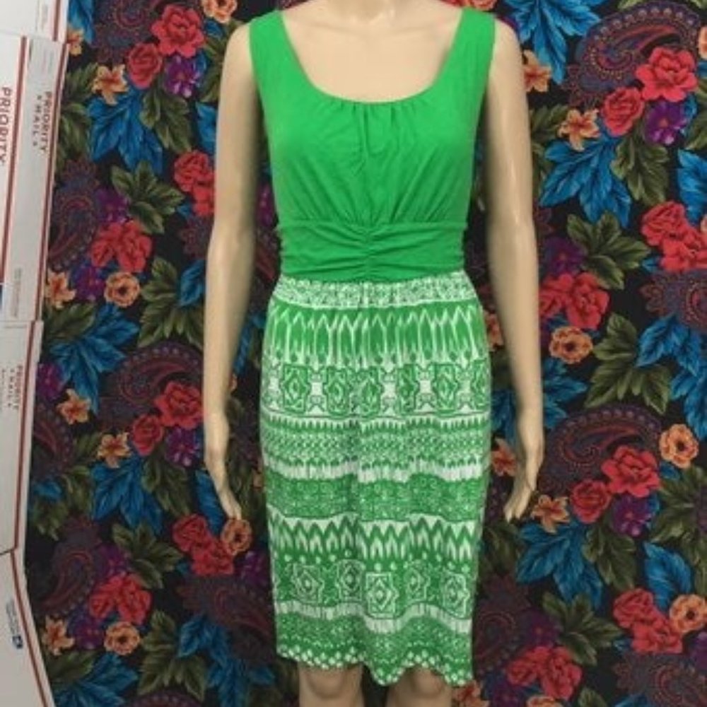 WOMEN'S FADED GLORY DRESS XL 16-18 GREEN